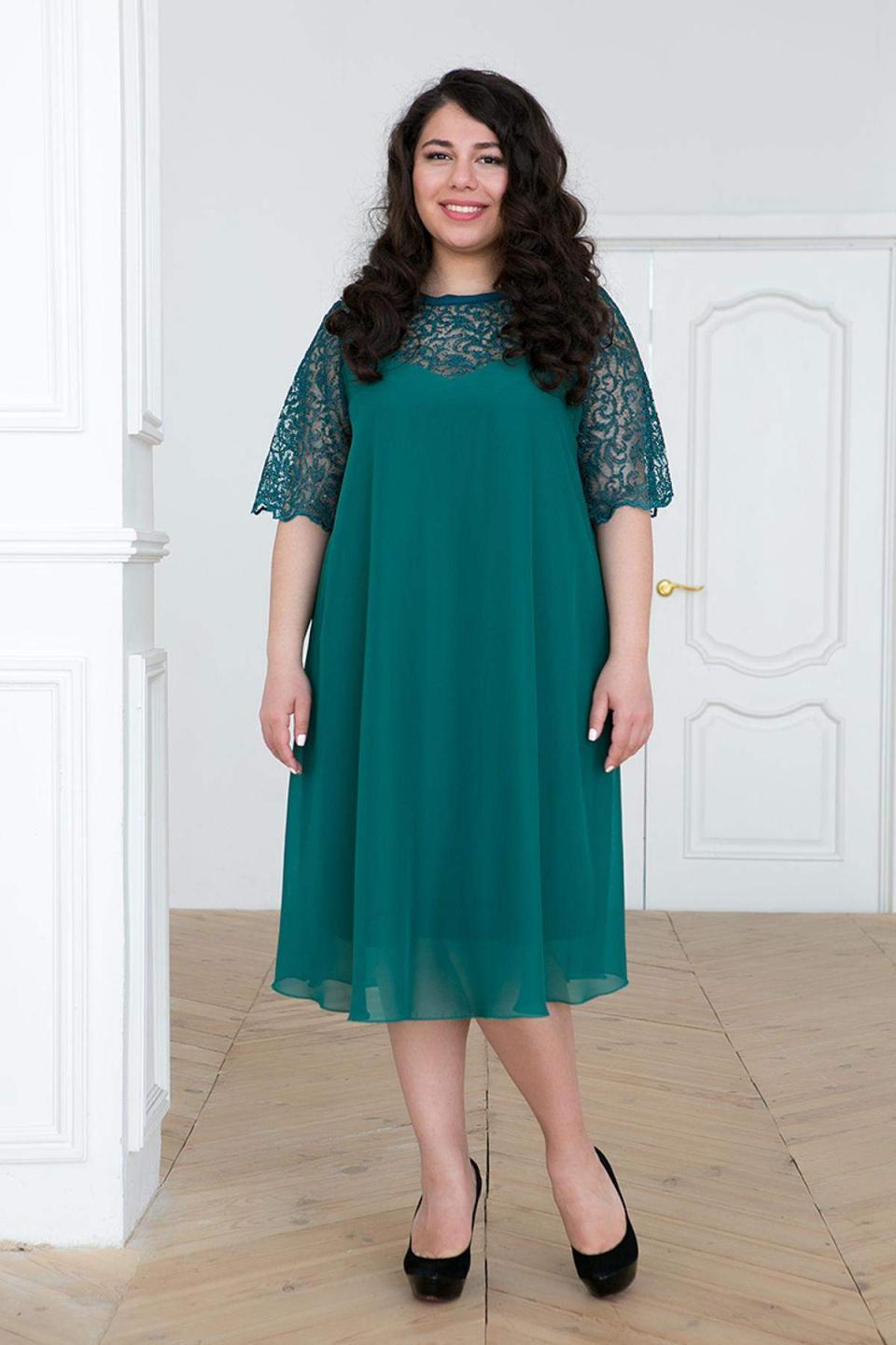 

Коктейльна сукня з шифону Tatiana КАМАЛІЯ 3XL зелений