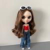 1Pcs Blyth Doll Clothes Fashion Jeans Streetwear Retro Loose Wide Leg Denim Pants for Blyth OB24 Licca Pullip 1/6 Dolls