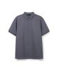 HERVINO Basic Cool Cotton Collared Short Sleeve Tee [Charcoal Blue] (Type B)