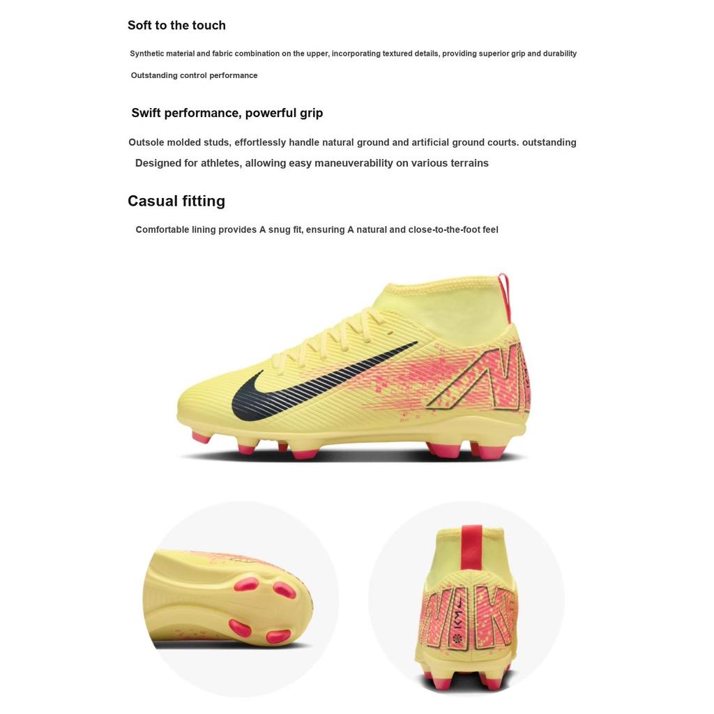 Nike Jr Mercurial Superfly 10 Club Kylian Mbappe Light Laser Orange Armory Navy Soccer Cleats HF6283-800