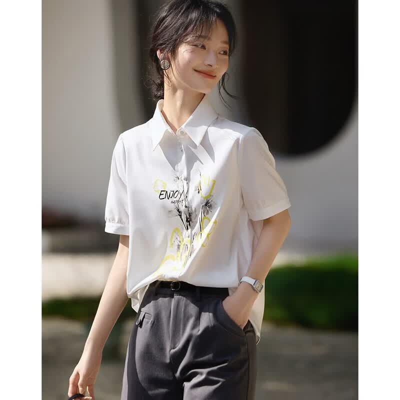 XWI Women s Printed Short-Sleeve Commuter Shirt S