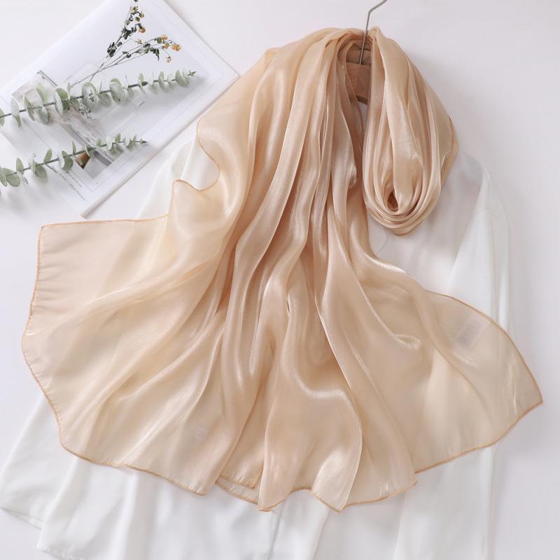 Skjerf Dameorganer Skjerf Glitter Skjerf Lang High-end Følelse Sørøst-Asia Malaysia Dame Svart Børste Hodeskjerf