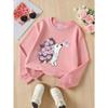Kids Sweatshirt,Crew Neck Fashion Top, Fun "Floral Bear Butterfly" Patterned Sweatshirt, Suitable for Everyday Casual Wear