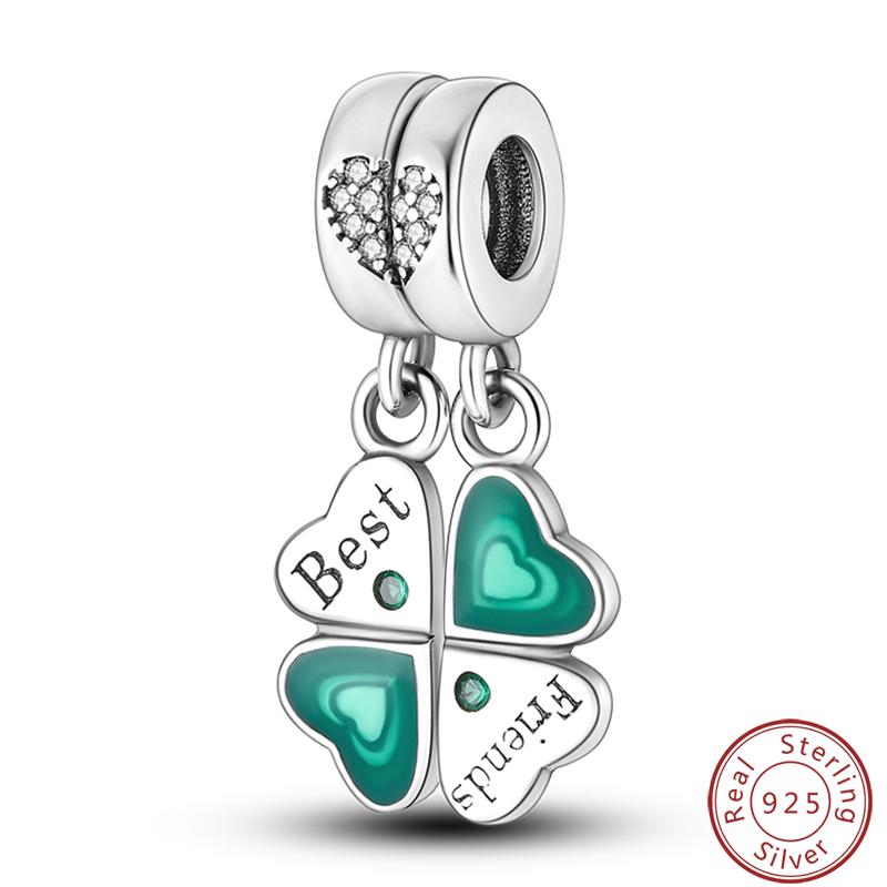 Green Series Copper Lucky Clover Avocado Cactus Spring Charms Beads 3Mm Diy Fine Jewelry Making