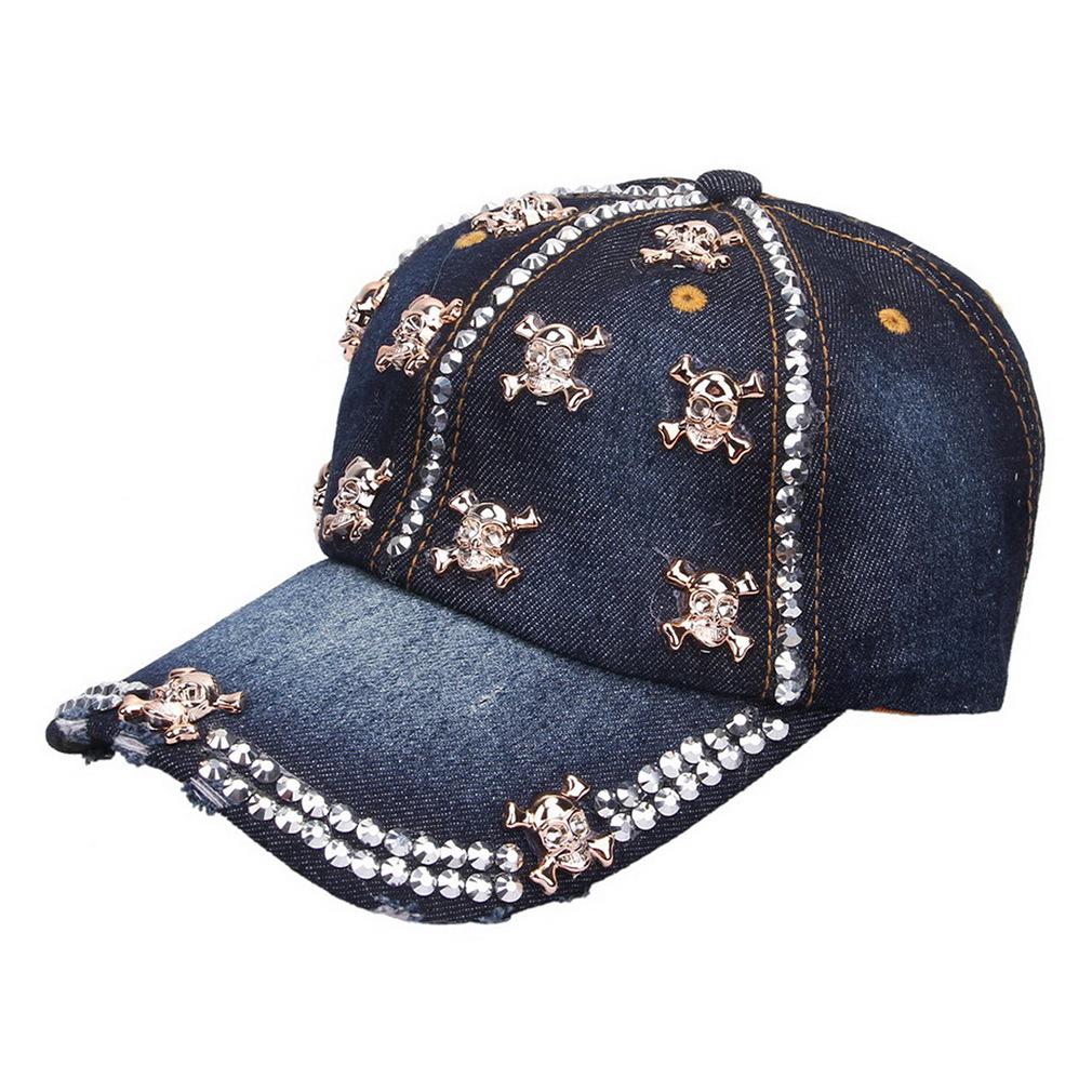 Crown Studded Rhinestone Baseball Cap