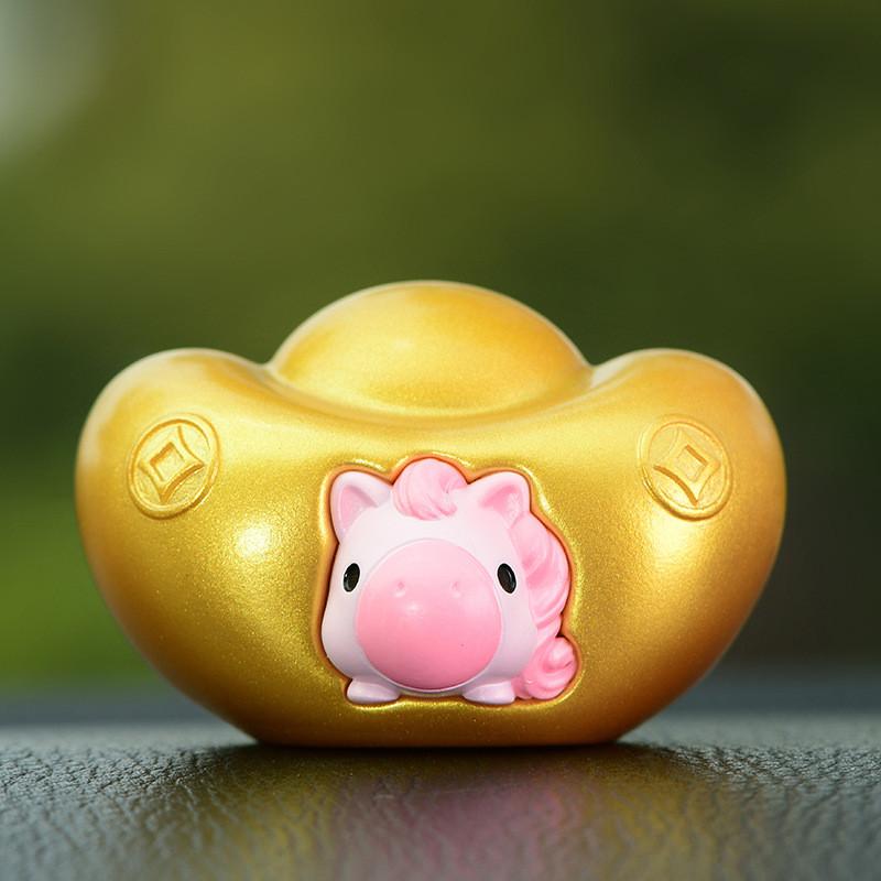 Zodiac Animal Resin Car Ornaments With Decorative Function For Chinese New Year Celebration
