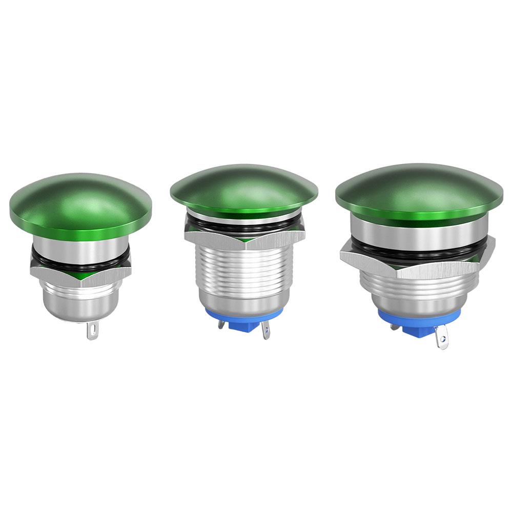 High Quality Push Button Switch Colored Finish Aluminum Insert Pin Terminal Type 100 000 Times Electrical Lifespan