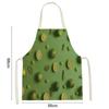 Avocado Burger Pattern Apron Cotton Linen Ladies Home Cooking Cleaning Barbecue Apron Restaurant Sleeveless Apron