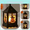 Halloween Atmosphere Decorative Night Light European Style Led Handheld Pumpkin Lamp For Kids And Toddlers Festive Gift