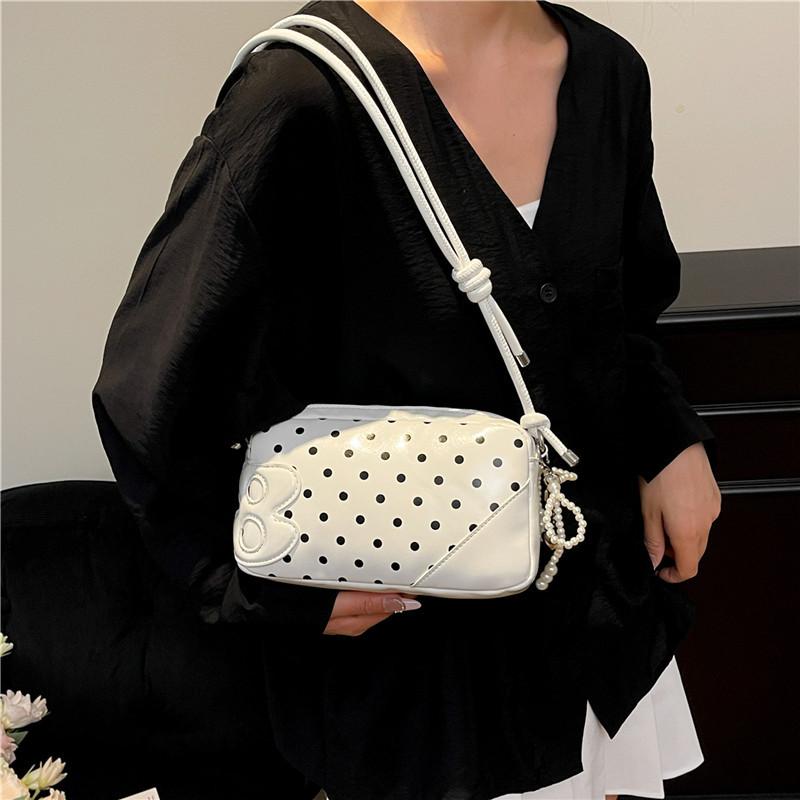 Shoulder women's bag patent leather polka dot Boston handbag fashion versatile new ballet lady oblique span bag