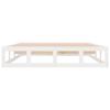 Solid Wood Bed White 150 x 200 cm