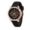 Maserati Successo Watch with Black Silica Gel Watch Chronograph Quartz 5 ATM Water Official Authentic Year Men's Band, Watch, Resistant, [2 Warranty]