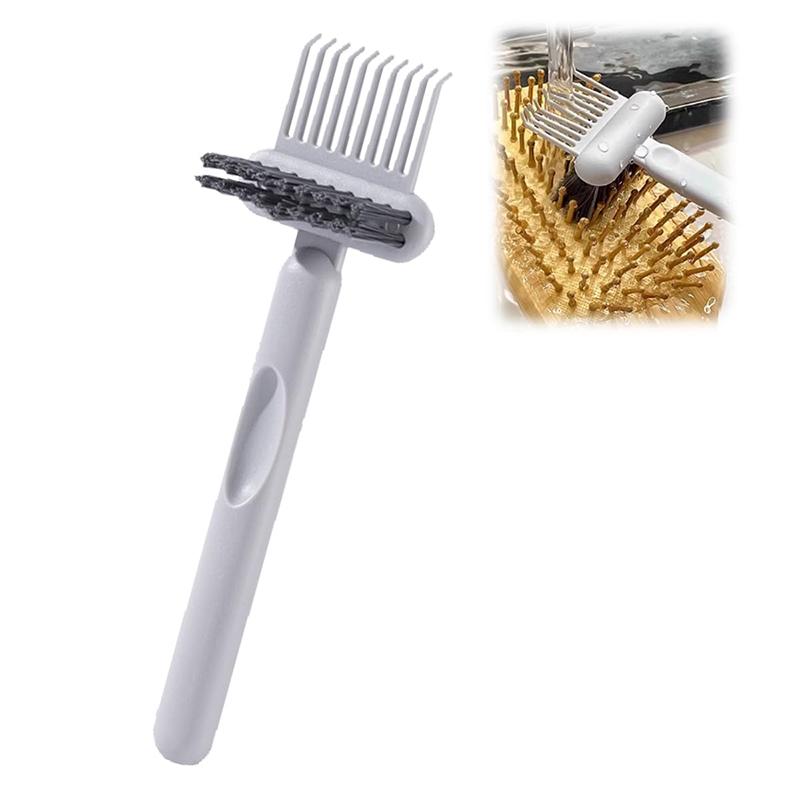 in 1 Brush Cleaner, Hair Comb Cleaning Tool, Compact Hairbrush Rake, Solution for Brush Cleaning