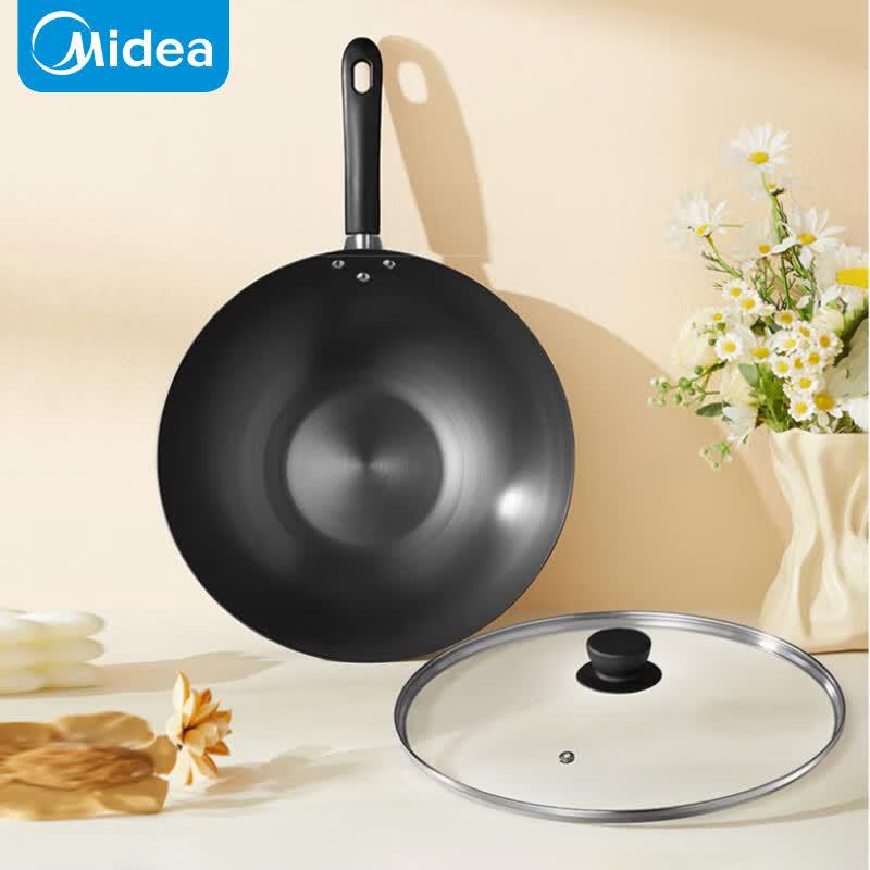 Midea Non-Coated Cast Iron Stir-fry Wok