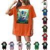 Women's Casual Fashion Round Neck Printed Short Sleeve T-Shirt Top