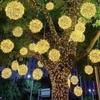 Outdoor Waterproof LED Rattan Ball String Lights for Tree Decoration - Flashing Holiday Lighting for Christmas and Spring Festival