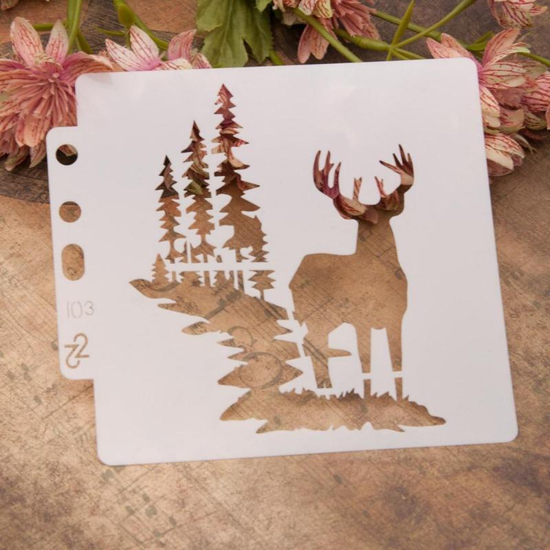 1Pc Spray Painting Template Pre Tracing Ruler Stencils for Painting DIY Wall Window Scrapbooking Book Decor