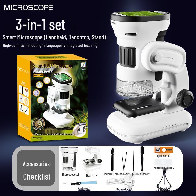 Xueyouma High Definition Digital Microscope with Display for Children and Students' Science Education