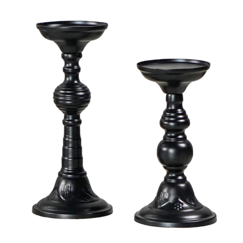 

2 шт. кованые подсвечники подсвечник французский классический подсвечник для свадебного праздника киносъемки подсвечник чёрный
