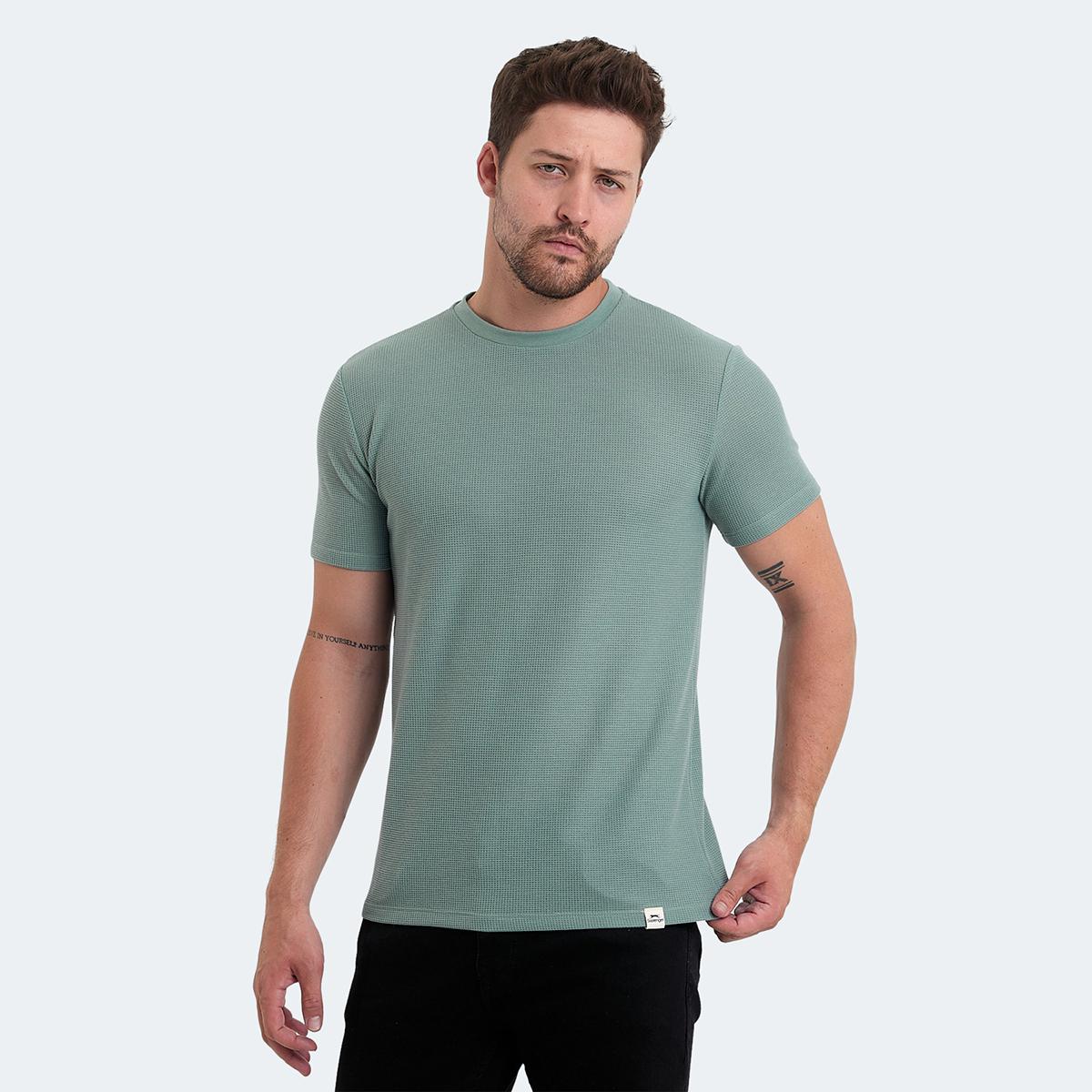 

VELVEL-Water Green Men s T-Shirt L зелёный/цвет морской волны