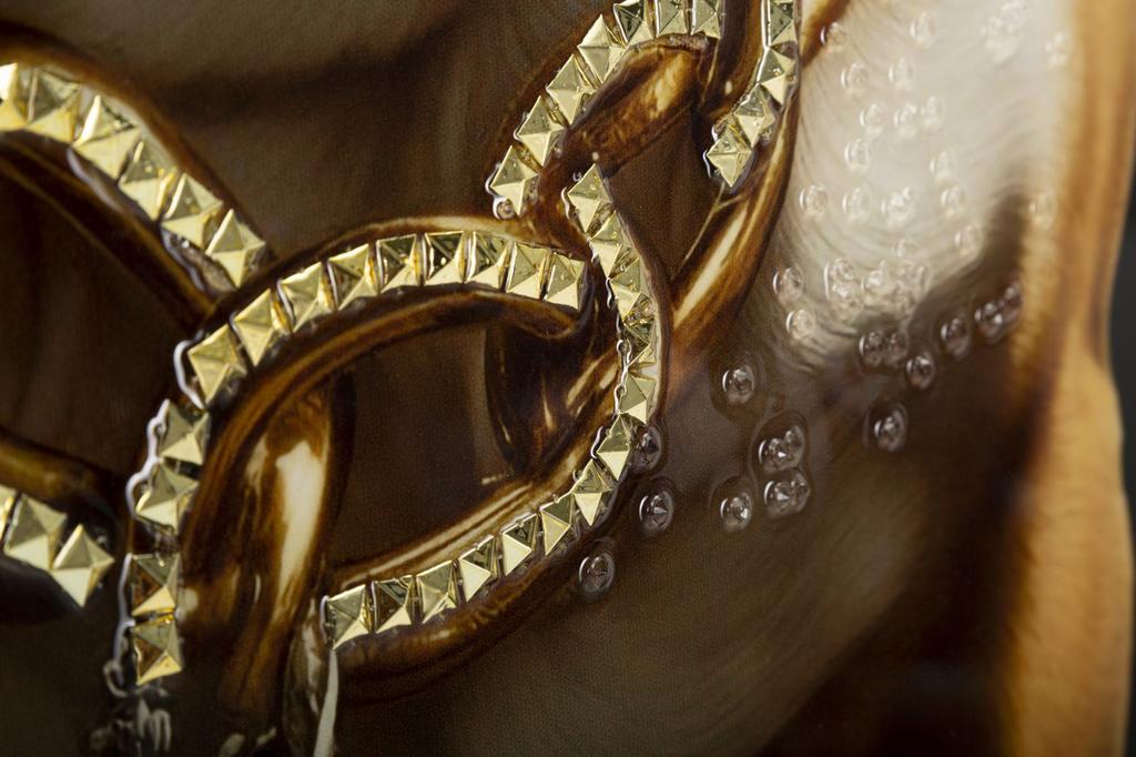 Laquared Wall Panting With Frame Bully With Frame Cm 62X4X82