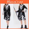 Costum Halloween Alice în Țara Minunilor Pentru Femei Cu Pălărie de Satin și Accesorii Magice