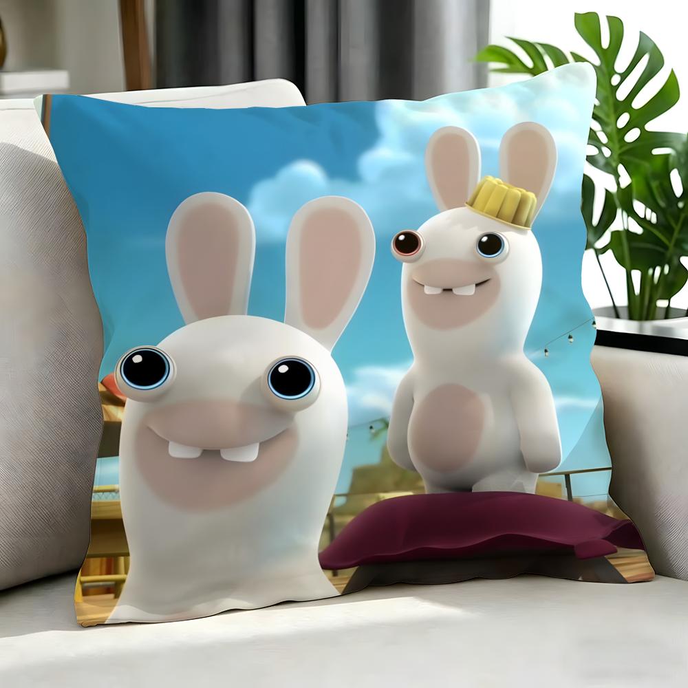 Cartoon Rabbids Invasion Cushion Cover Cushion Cover Set 4Pcs 50X50 45X45 40X40 Pillowcase Decorative Sofa Home Decor