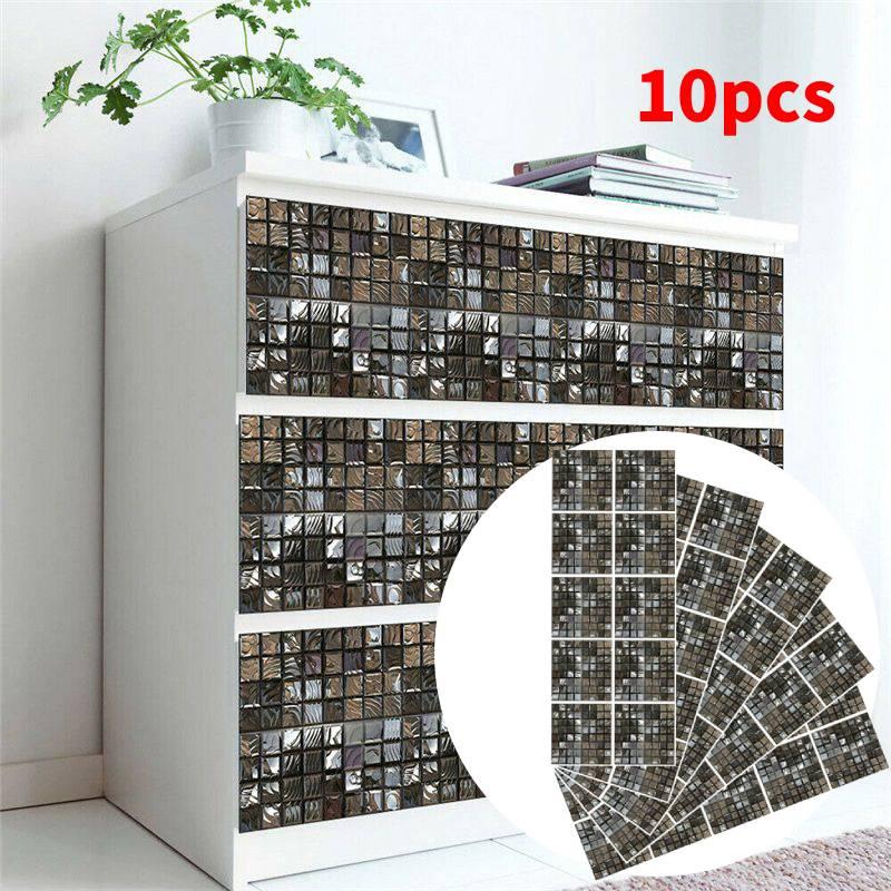 Abstract Mosaic Ceramic Tile Sticker For Home Renovation Waterproof Kitchen And Bathroom Decoration