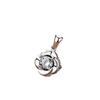 Classic White Gold Four-Leaf Clover and Rose Pendant Necklace for Women