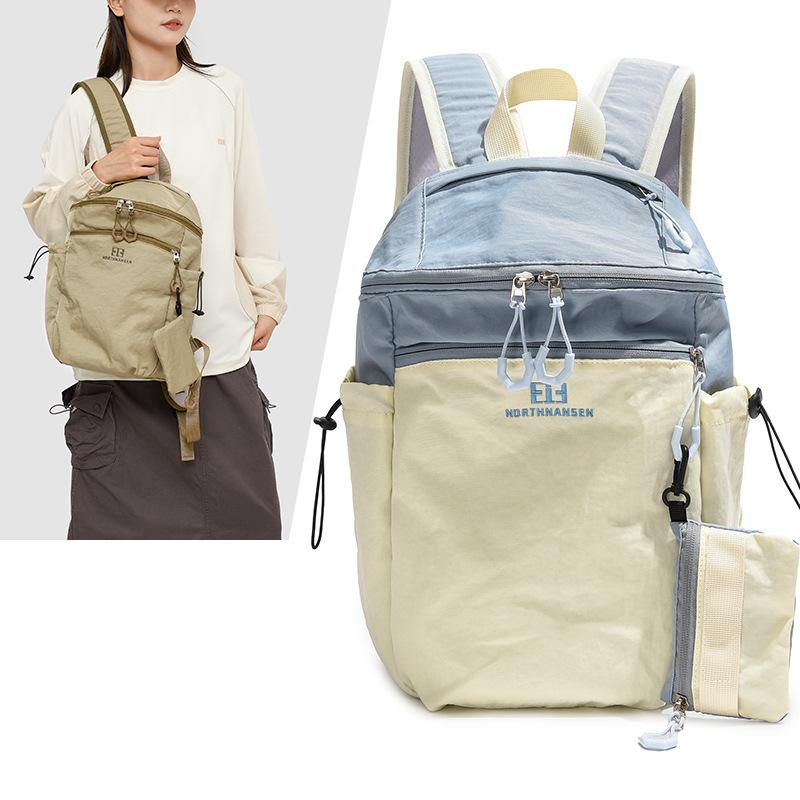 Stylish and simple backpack female new student schoolbag lightweight material large capacity travel small backpack outdoor