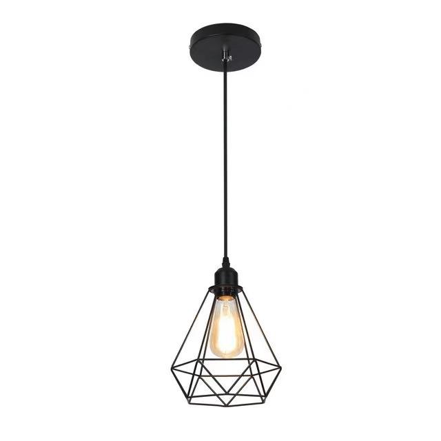 Industrial Pendant Light Led Adjustable Hanging Lamp Shade for Home Kitchen Metal Cage Pendant Lighting for Island Dining Room