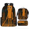 Three-pack Lightweight Children's School Bag Set, School Bag + Lunch Bag + Pencil Bag, Printed School Bag Set