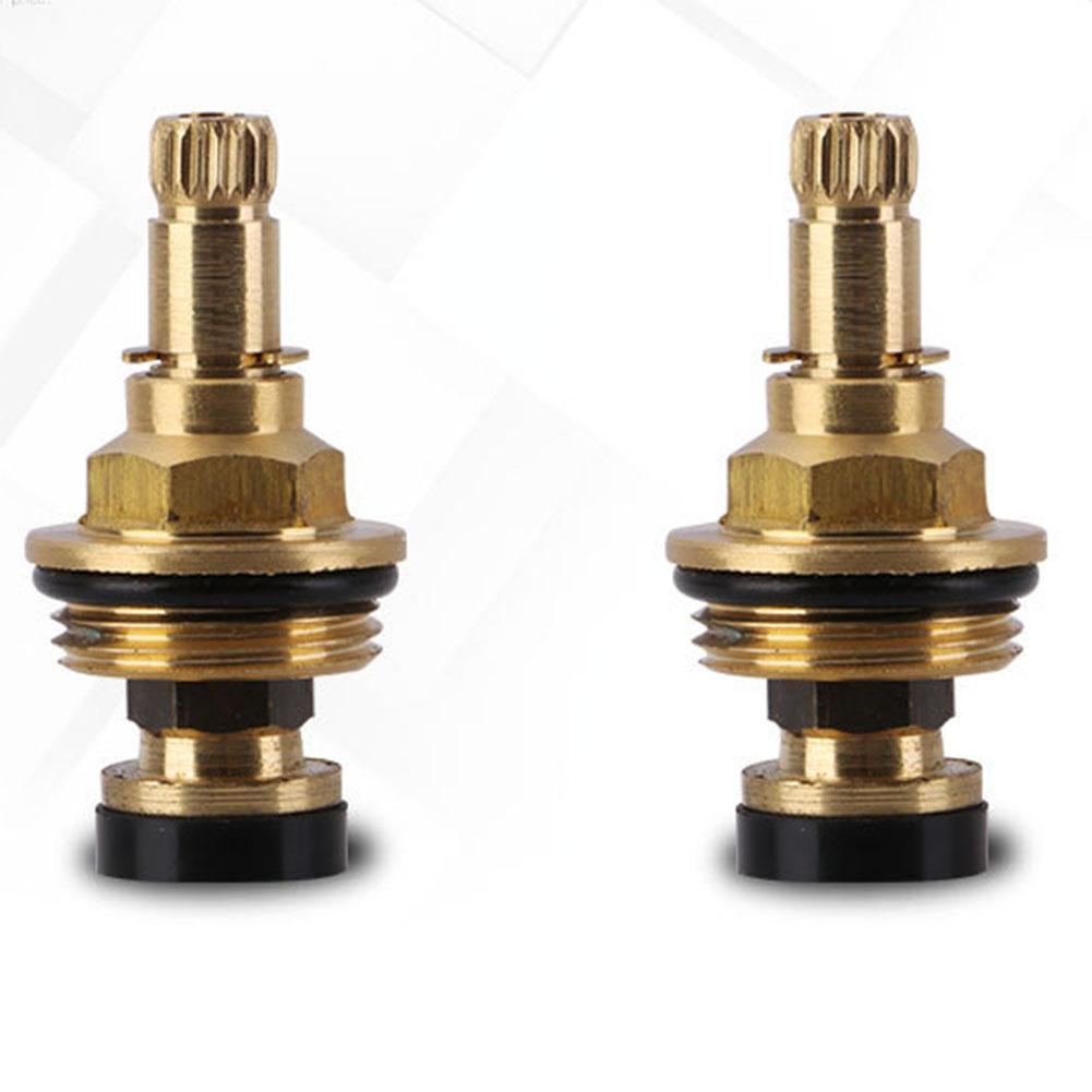 Brass Faucet Tap Valve Spool Faucet Cartridge Hot And Cold Water Spool G1/2 20 Tooth Cartridge Valves Bathroom Accessories