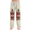 Women's Christmas Print Pants Casual Pants No Pockets
