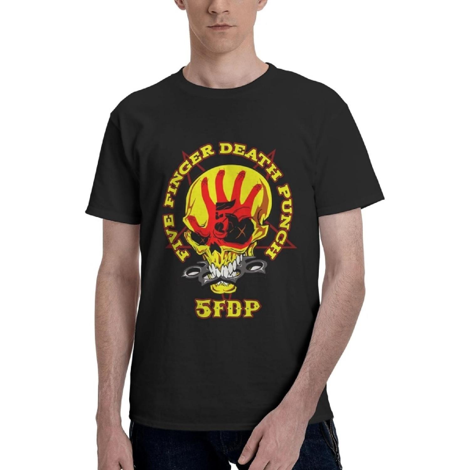 

Five Finger Death Punch T Shirts for Man True Classic Tees Casual Crew Neck Cotton Men s T-Shirts XXXXXL