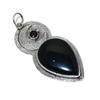 Tidlös Svart Onyx, Svart Spinell Ädelstenshänge, 925 Sterling Silver Hänge, Handgjort Kristallhalsband, Naturliga Helande Smycken För Gåvor