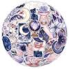 10/50pcs Cute Purple Moon Stickers Witch Crystal Moon Graffiti Stickers for DIY Luggage Laptop Skateboard Motorcycle Bicycle Sticker