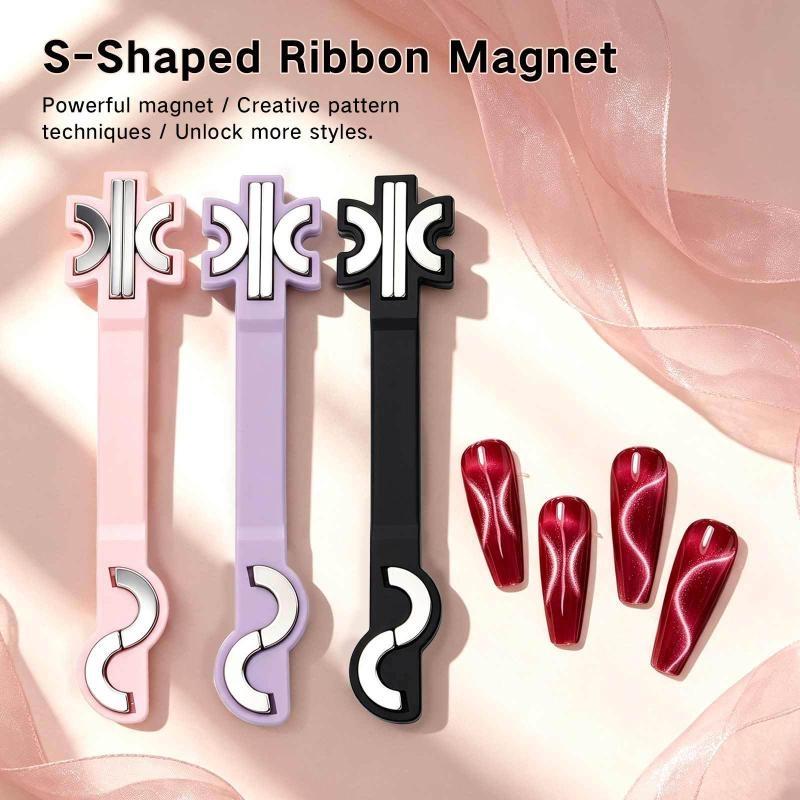 Twisted S Shape Nail Art Magnetic Wand Fancy Swirl Effect Magnet 1PC for Professional Home Manicure Creation