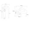 Robinet de Lavabo pour Salle de Bain - Design Élégant, Eau Froide et Chaude - Chromé, Haut