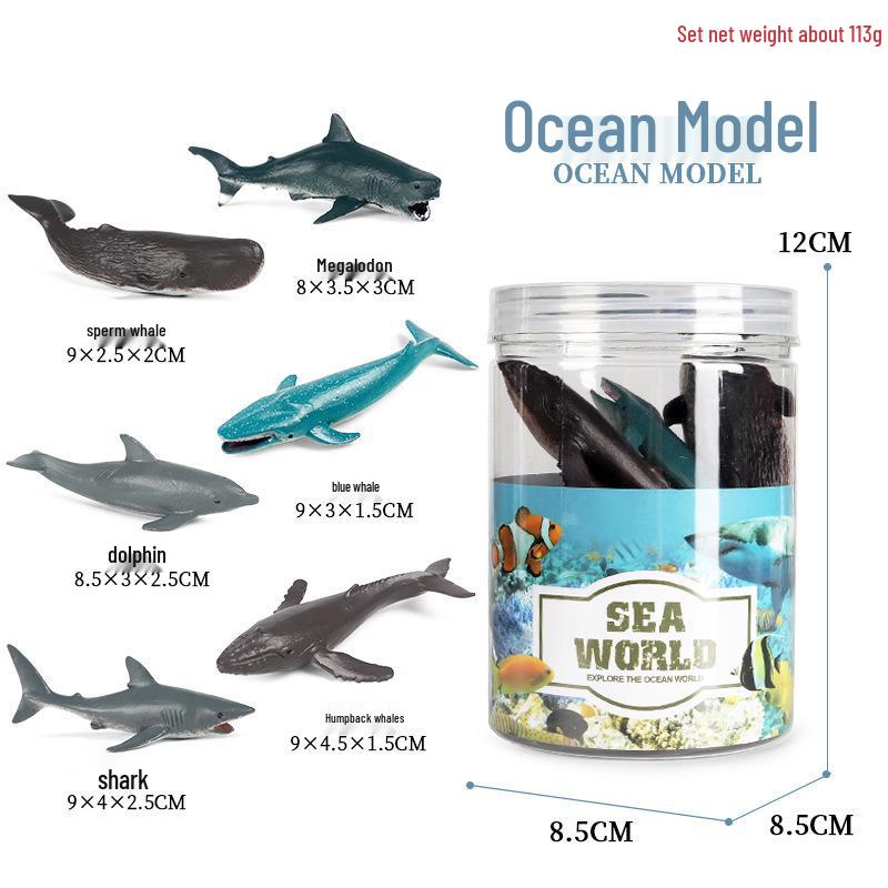 Dinosaur & Ocean Mini Toy Set - Simulation Animal Models & Micro Sand Table Ornaments
