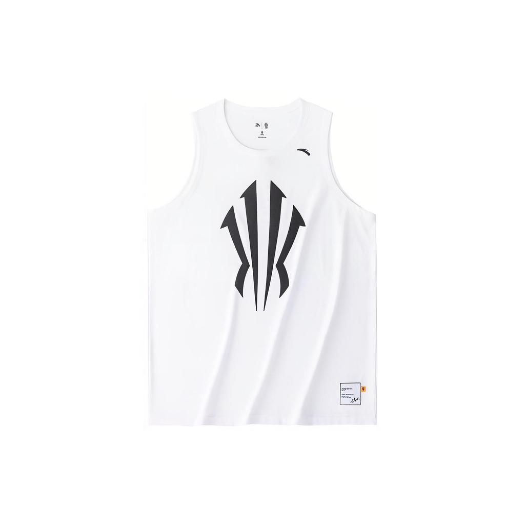 Anta Kyrie Letter Print Round Neck Pullover Comfortable Versatile Breathable Sleeveless Vest Unisex Vests White 172421118-1