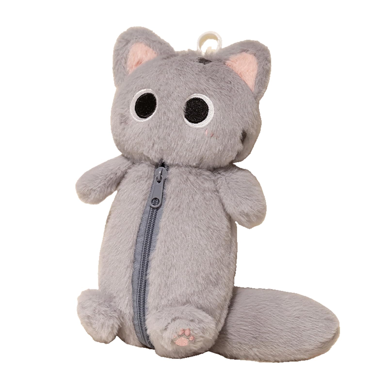 

JUSTBOKU Кошачий карандаш плюшевый кошачий пенал большой милый животный пенал для девочек и мальчиков средней и начальной школы Чехол, Сумочка, Вместимость, Студенты,