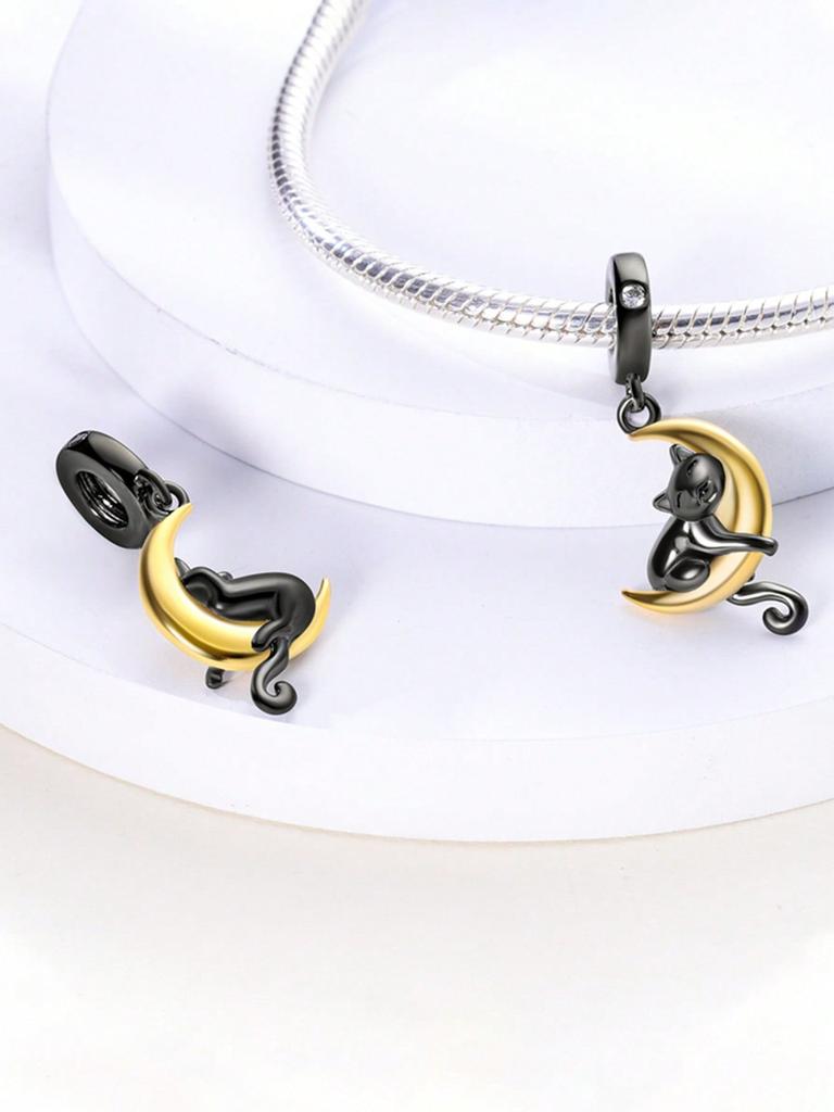 Black Cat And Cute Owl Beads Charm Copper Plated Fit Charms Copperoriginal Bracelet For Jewelry Making Diy Charm