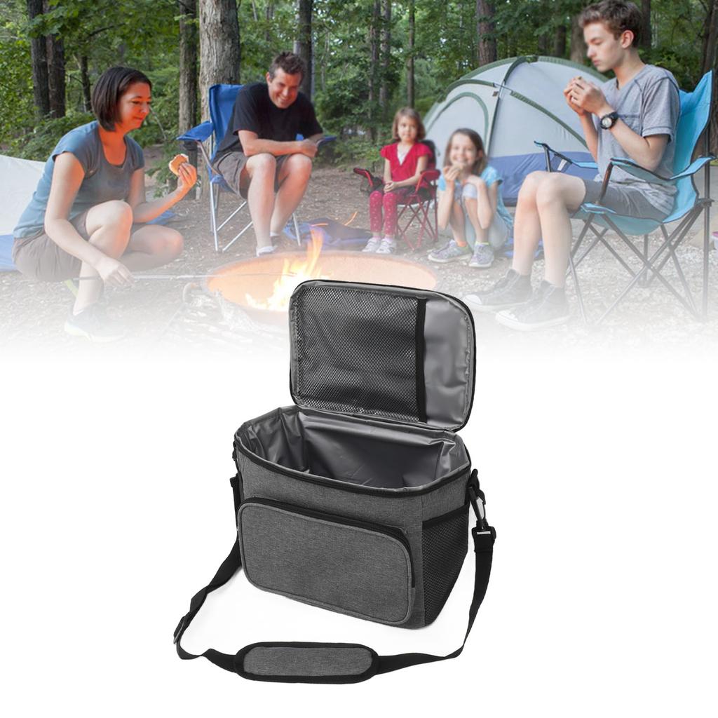 Lunch Bag 10L Collapsible   Strap Leakproof Portable Handle Insulated Lunch Bag for Camping Travel Beach