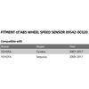 ABS Wheel Speed Sensor Front Right or Rear Right 89542-0C020 895420C020 SU10122 ALS1790 Compatible with Toyota Tundra 2007-2017 Sequoia 2008-2017