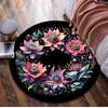 Floral Moon Phase Circular Rug - Office Decorative Carpet For Living Room Bedroom Door Mat Floor Rug Computer Chair Area Rug