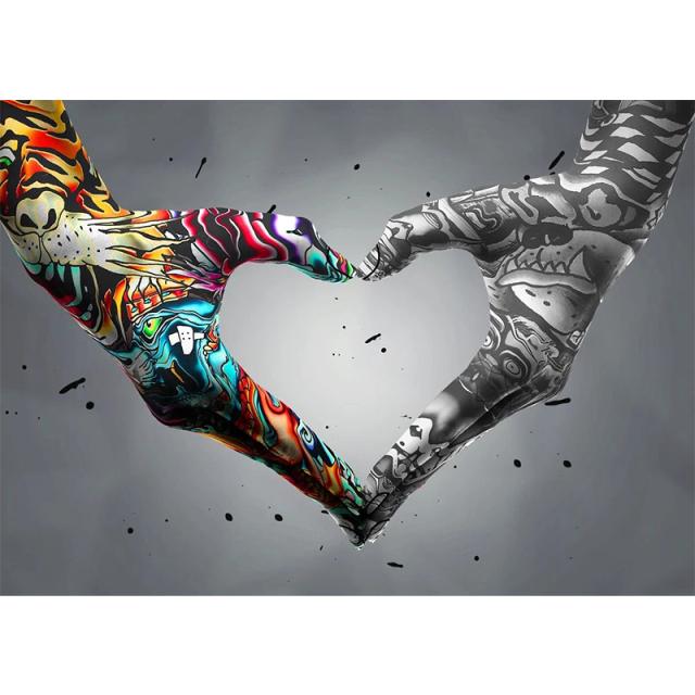 Graffiti Art Victory Cheer Encouraging Gestures Canvas Painting Modern Poster Print Wall Art Picture for Home Decoration