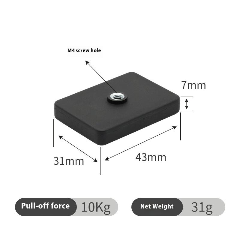 1 Piece Led Work Light Bar Holder Suv Offroad Diy Accessories 22/31/36/43Mm M4 Bolt Magnetic Base Mount Bracket Clamp