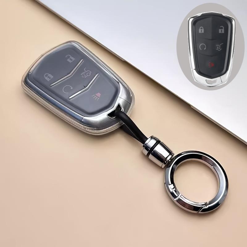 Car Key Shell Case Cover for Cadillac ATS CT6 CTS DTS DF27 XT5 Escalade ESV SRX STS XTS ELR 2014 - 2018 Remote Key Holder Keychain