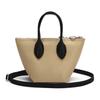 Lacoste Fashion Casual Minimalist PVC Tote Bag Shopping Bag Shoulder Crossbody Handbag Mini Women tote bags Beige Black NF4990ZP-Q31